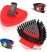 Spin Mop Scrub Brush Replacement Head and Base Compatible with O-Cedar RinseClean 2 Tank System, ...