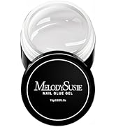 MelodySusie Solid Nail Glue Gel for Press on Nails Super Strong Nail Glue Gel for Acrylic Nails E...