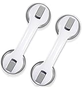 Shower Handle 12 inch Grab Bars for Bathtubs and Showers, Strong Hold Suction Cup Handle, Safety ...
