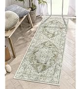 LIVEBOX Washable Runner Rug 2x6 - Vintage Tribal Kitchen Rug Runner Long Entryway Rug, Low-Pile V...