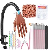 Rolybag Practice Hand for Acrylic Nails, Magnetic Nail Practice Hands, Mannequin Hand for Nails K...