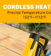 cordless heat gun with LCD