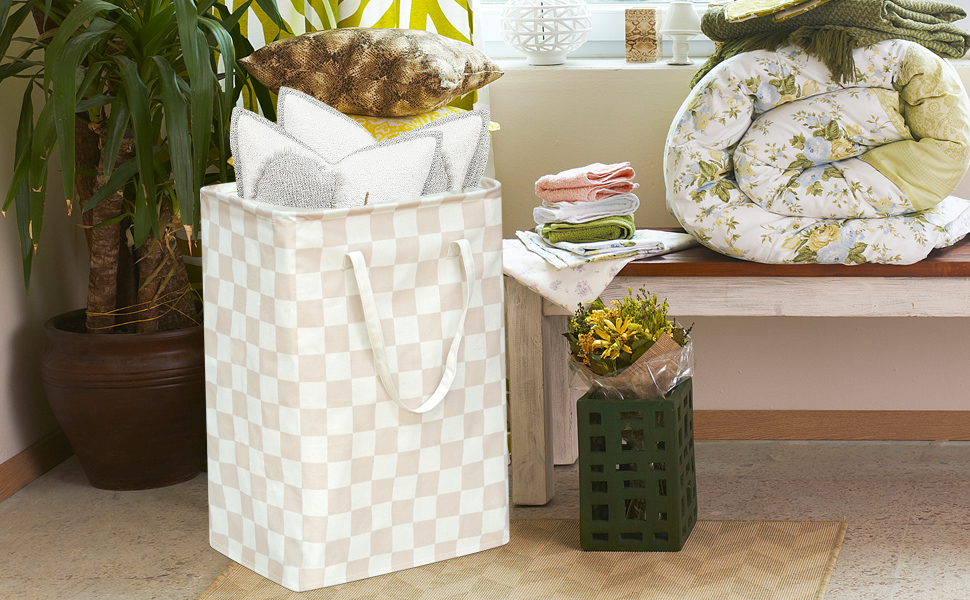 The checkered design is cute and the print is clear and even.
