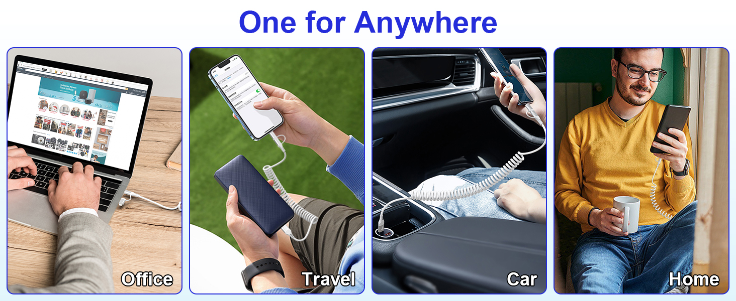 coiled lightning cable