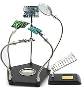 Kaisiking Helping Hand Soldering Third Hand Soldering Tool PCB Holder with Soldering Iron Stand, ...