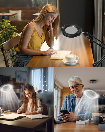magnifying glass with light and stand, lighted magnifying glass