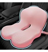 Mosxoed Memory Foam Seat Cushion for Sciatica &amp; Back Pain Relief - Ergonomic Chair Pad with Adjus...
