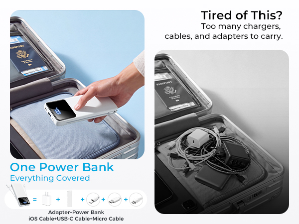 portable charger with wall plug