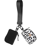 COOLANS Mini Wristlet Wallets Dual Pouch,Around Wristlet Handbag Wallet for Women Zip Cards Holde...