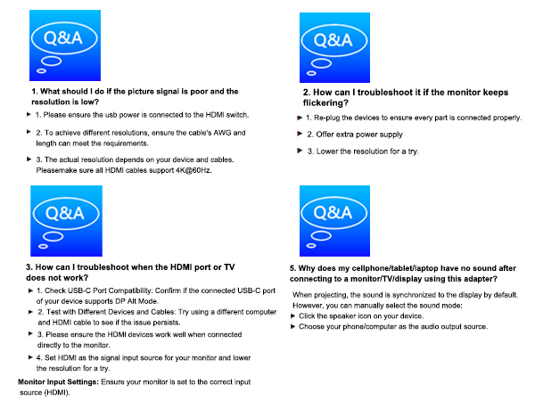 USB C to Dual HDMI Adapter