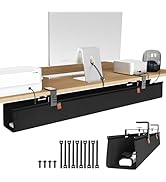 Zilink No Dril Under Desk Cable Management Tray 40