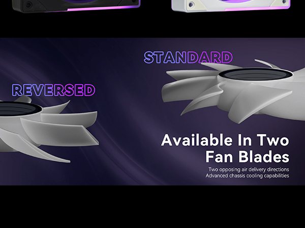 unique design 120mm ARGB black and white case fan Fexadon Tek