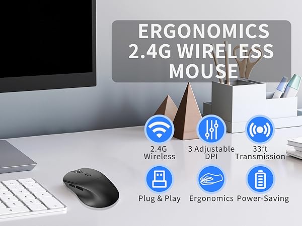 ERGONOMICS2.4G WIRELESS MOUSE