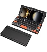 Doohoeek Universal Bluetooth Mini Keyboard, Wireless Compact Keyboard with Orange Navigation Keys...