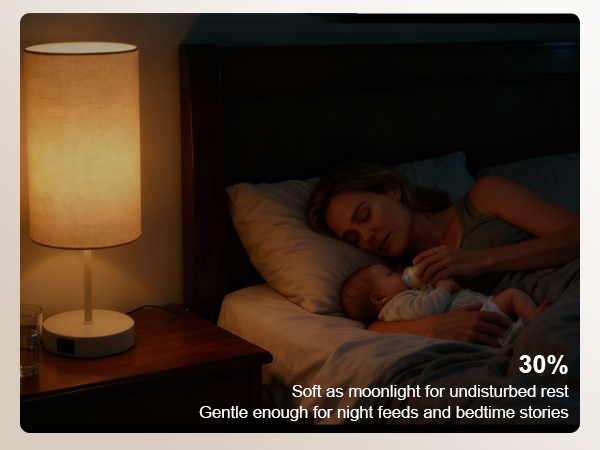 30% Sleep Glow as nightstand lamp