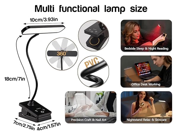 Red light clip lamp