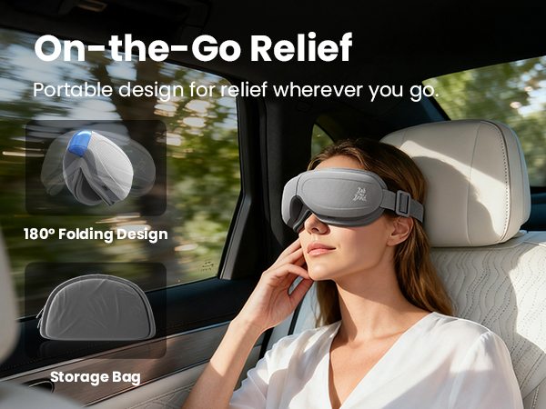 eye massager with heat and cooling eye mask for dry eye headaches migraine relief