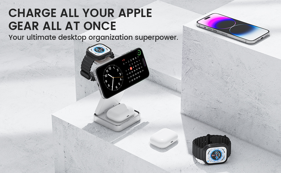 charging station/phone and watch charger station for iphone/phone watch charging station