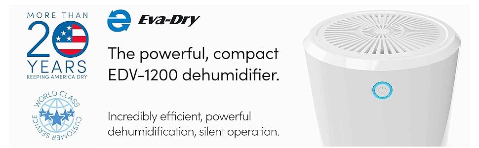 The powerful, compact EDV-1200 dehumidifier