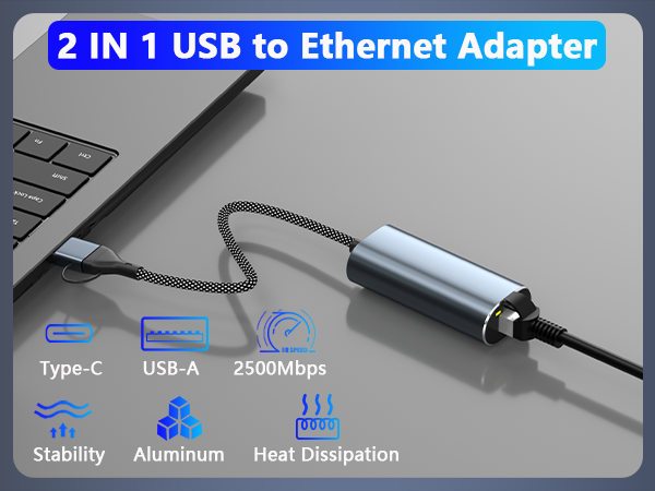 USB to Ethernet Adapter 2.5Gb