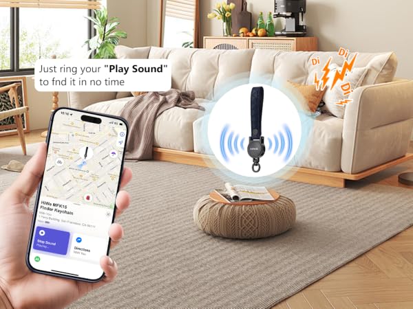 Anti-Lost Keychain works with Find My