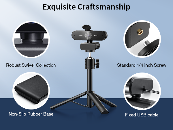 Exquisite Craftsmanship EMEET NOVA 4K Webcam with Tripod