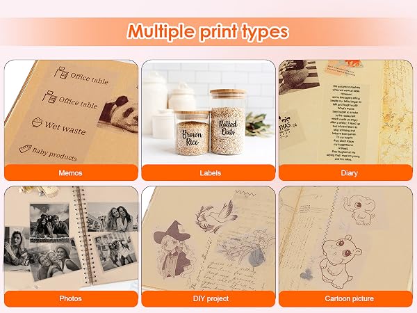 mini printer thermal sticker paper