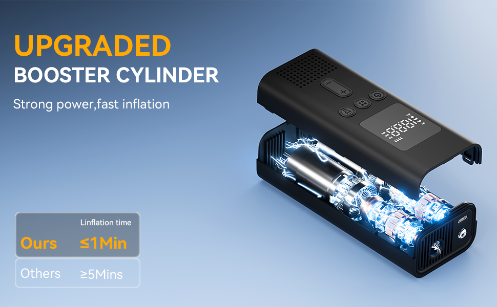 tire pressure gauge with inflator