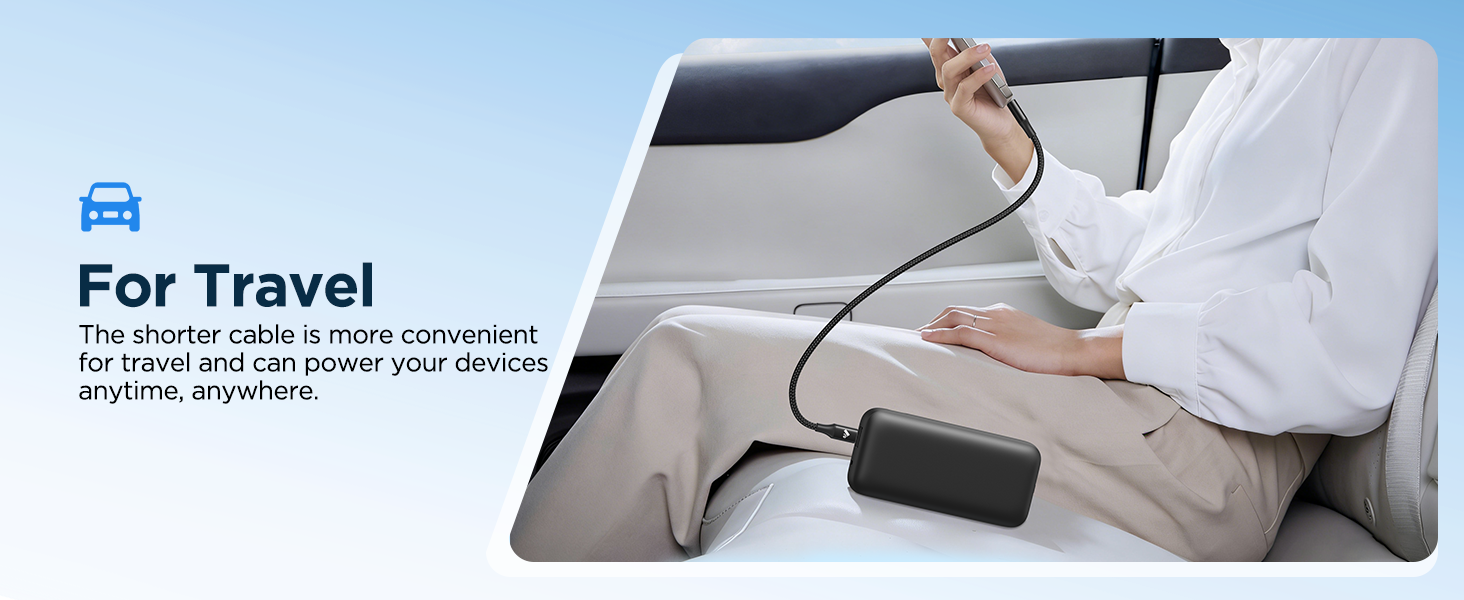 short iphone charger cord black