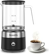 5-in-1 Electric Milk Frother, Removable Milk Frother and Steamer One-Touch for Hot and Cold Milk ...