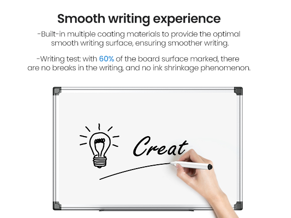 Smooth writing experience