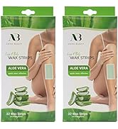 Amira Beauty Wax Strips Infused with Aloe Vera Pre Applied Ready to Use Hair Removal for Legs and...