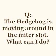 The Hedgehog is moving in the miter slot. What can I do?