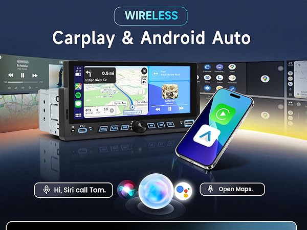 single din car radio with apple carplay