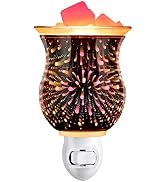 inrorans Firework 3D Glass Plug in Wax Warmer with Removable Glass Lid, Wax Warmer Plug in Wall N...