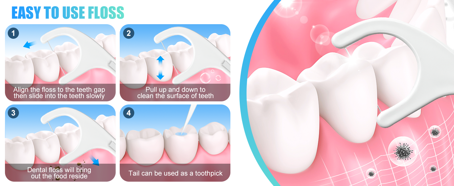 independently packaged tooth picks flossers