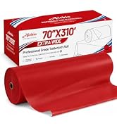 Airbin Plastic Table Cloth, 70 in x 310 ft Extra Wide Red Plastic Tablecloth with Any Cut Sliding...