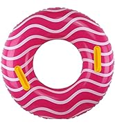 Inflatable Pool Floats for Adults and Teens, Pool Tubes with Handles, 39” Inner Tubes for Floatin...