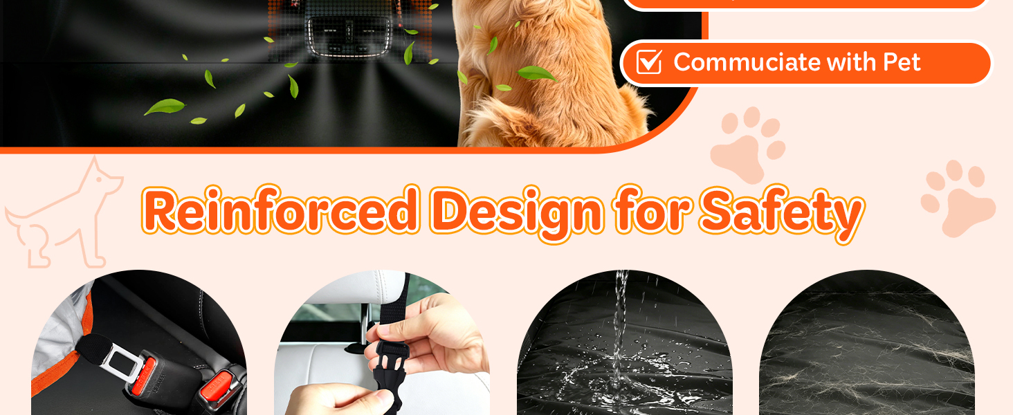 Dog Car Seat Cover for Back Seat
