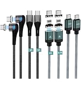 100W Magnetic Charging Cable,Magnetic Right Angle USB C Cable,480Mbps Data Transfer,5A Fast Charg...