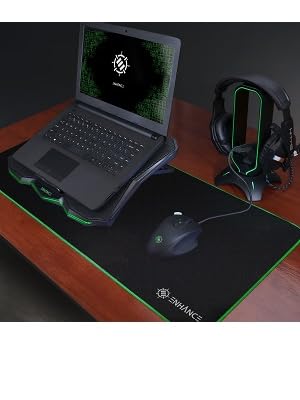 Cryogen 5 Laptop Cooling Stand Green Lifestyle Image