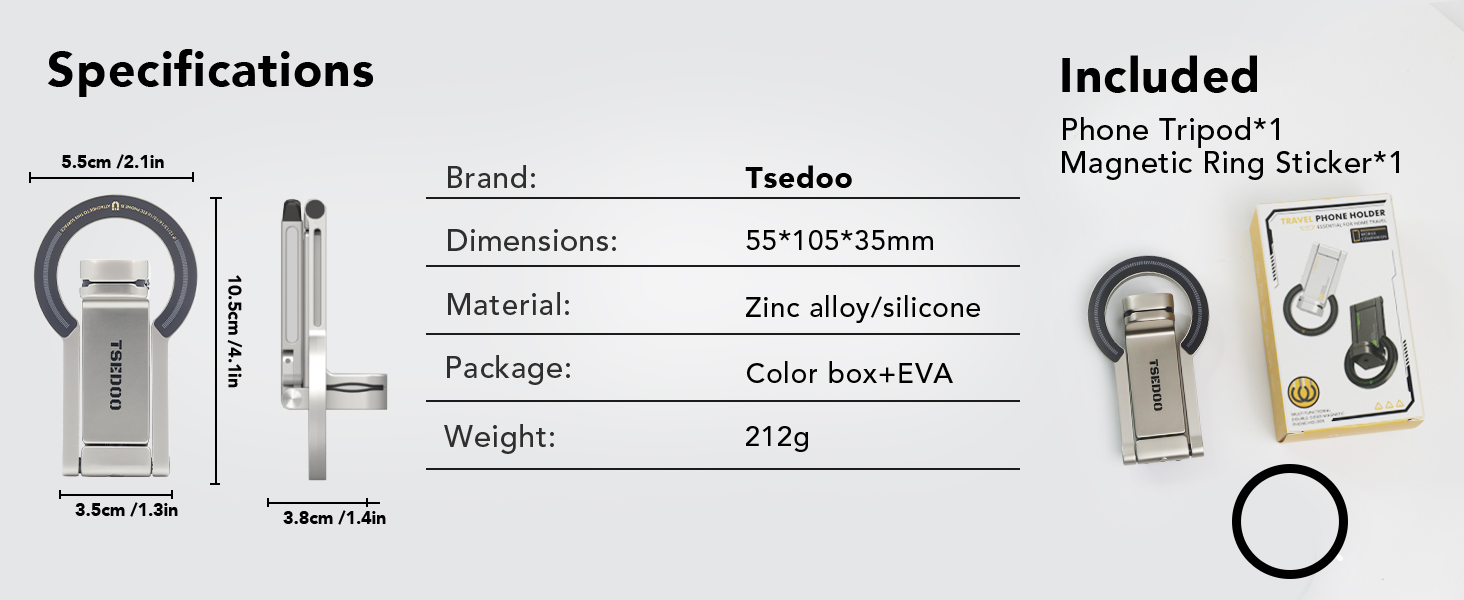 Specifications and Included