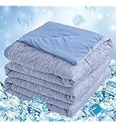 CHOSHOME Cooling Blanket for Hot Sleeper, Twin Size Cooling Comforter with Q-Max 0.45 Arc-Chill C...