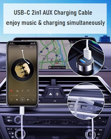 USB C to 3.5mm Audio Aux Jack Cable,Type C Adapter to 3.5mm Headphone Stereo Cord