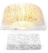 ZBOLE Floral Print Book Light,3-Color Book Lamp Book Lovers Gifts | 1200mAh Portable Foldable Pap...