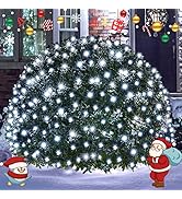 JMEXSUSS 360 LED Net Christmas Lights Outdoor Waterproof, Connectable 12ft x 5ft Net Lights Outdo...