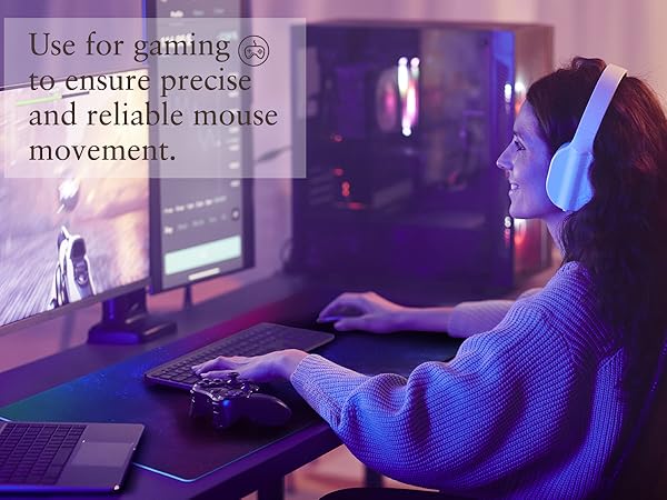 Use for gaming to ensure precise and reliable mouse movement.