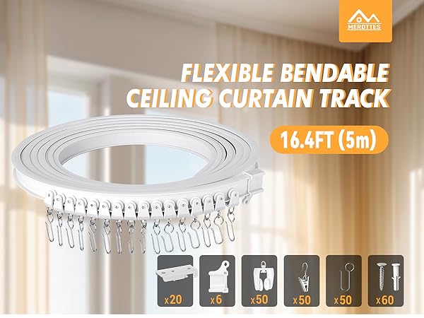 Flexible Bendable Ceiling Curtain Track