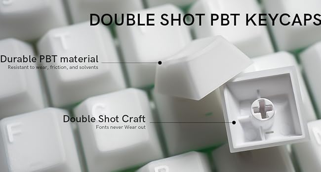 White Jade keycap 121keys Double Shot pbt keycaps Translucent keycaps Ceramic Creamy Custom Keycap