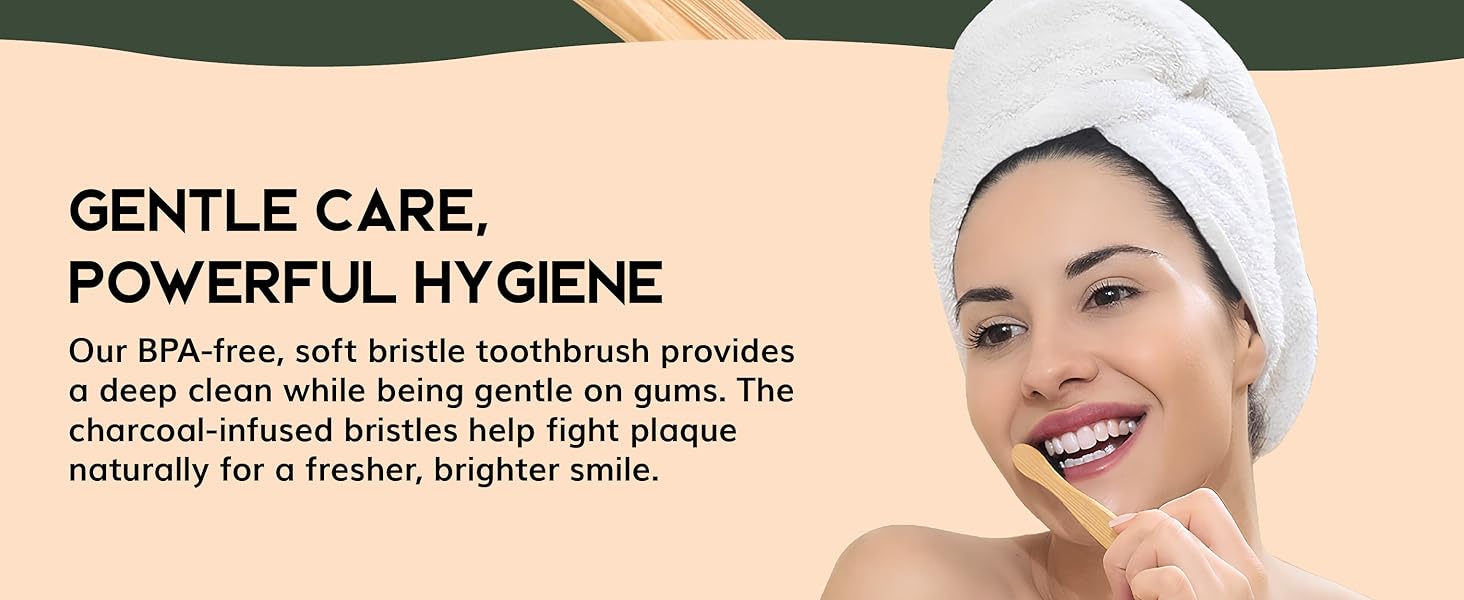 Greenzla Natural Bamboo Toothbrushes, travel toothbrush set, travel kit, soft bristle toothbrush